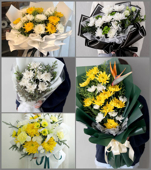 黑龙江黑河北安市铁南街道白事花束代送